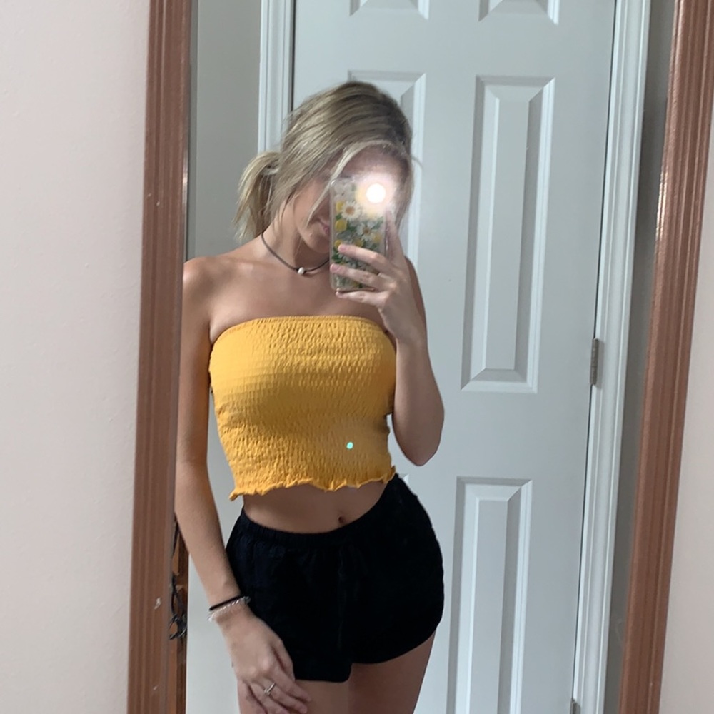 Yellow tube top